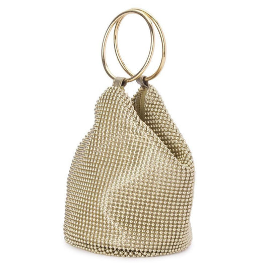 Olga Berg Bianca Ball Mesh Handle Bag