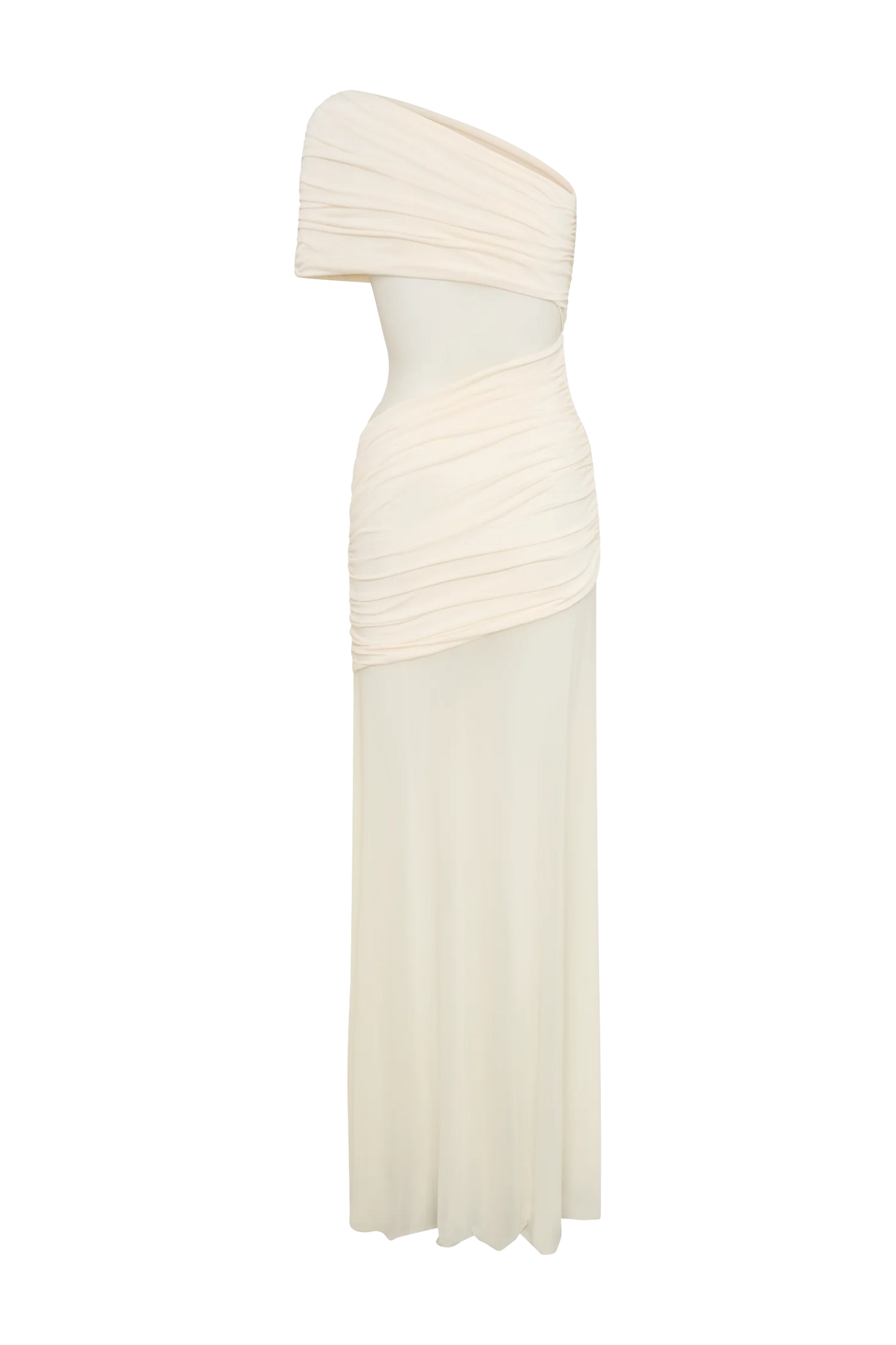 Meshki Dallas One Shoulder Mesh Maxi Dress