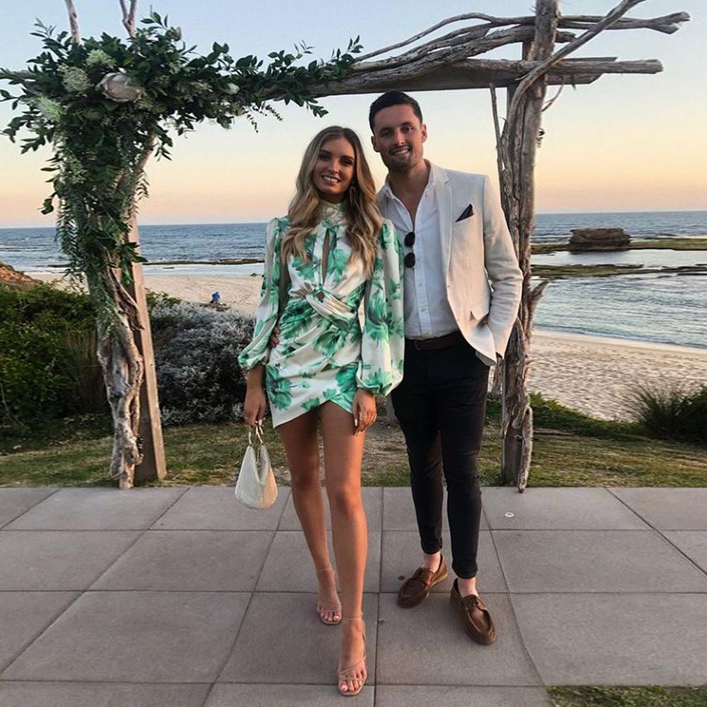 Olga Berg Bianca Ball Mesh Handle Bag