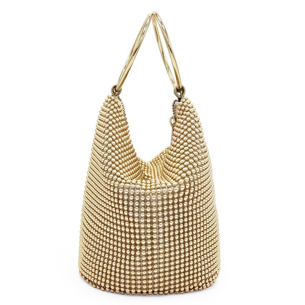 Olga Berg Bianca Ball Mesh Handle Bag