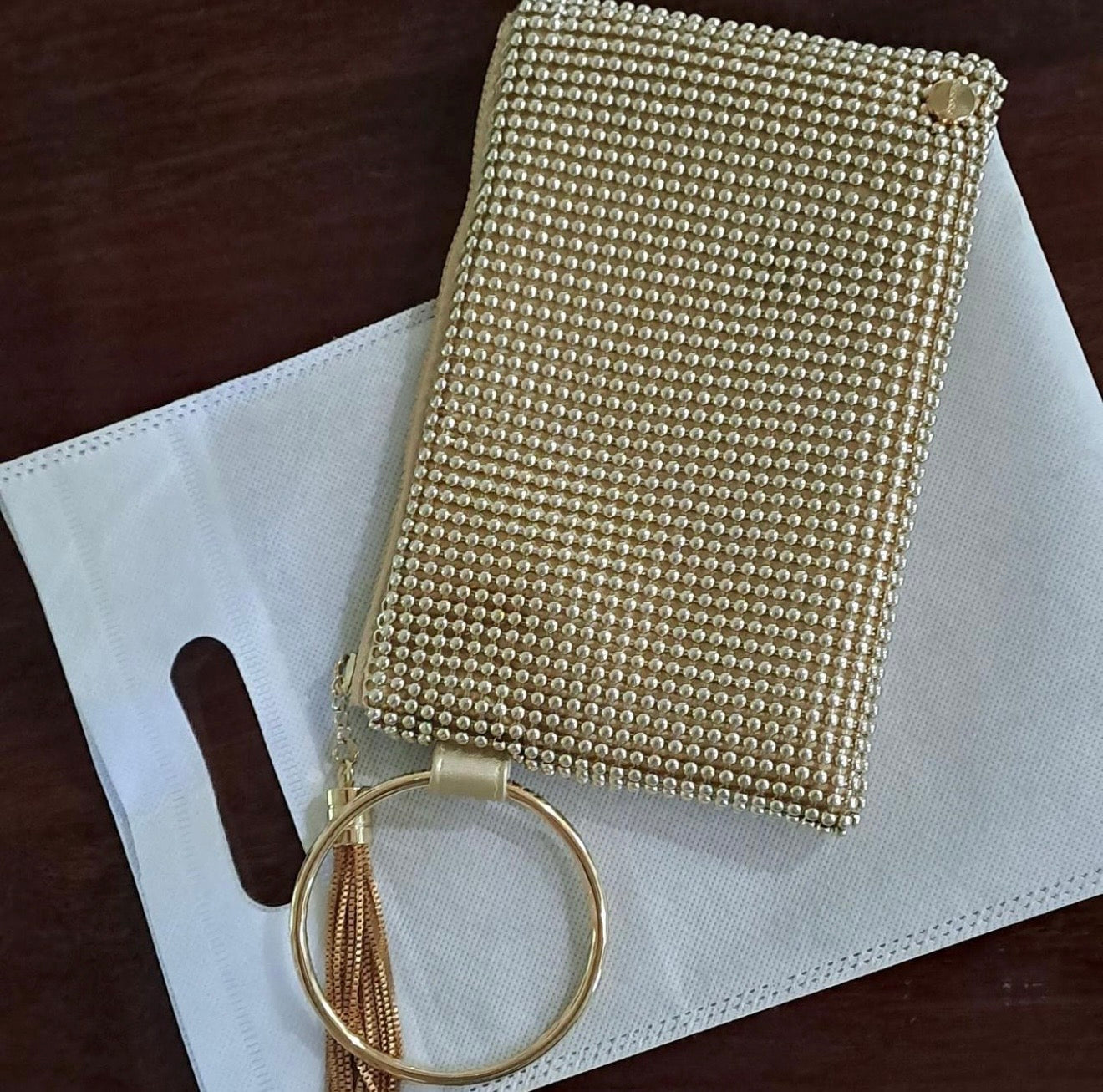 Olga Berg Nala Mesh Bangle Bag