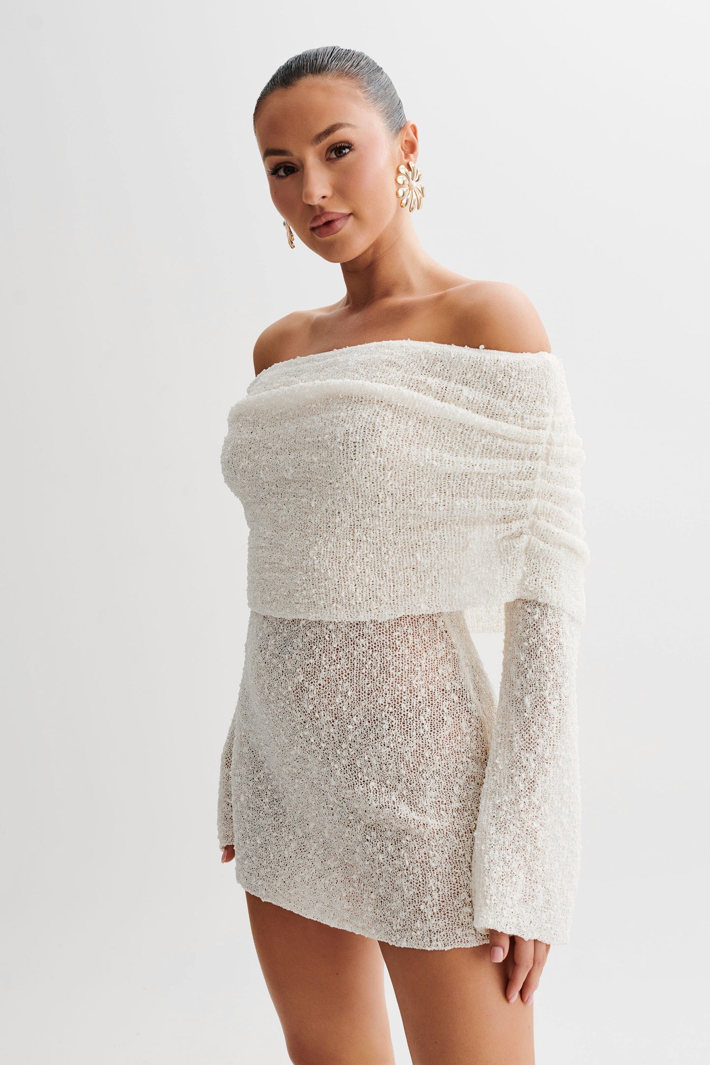 Meshki Marisol Off Shoulder Mini Dress