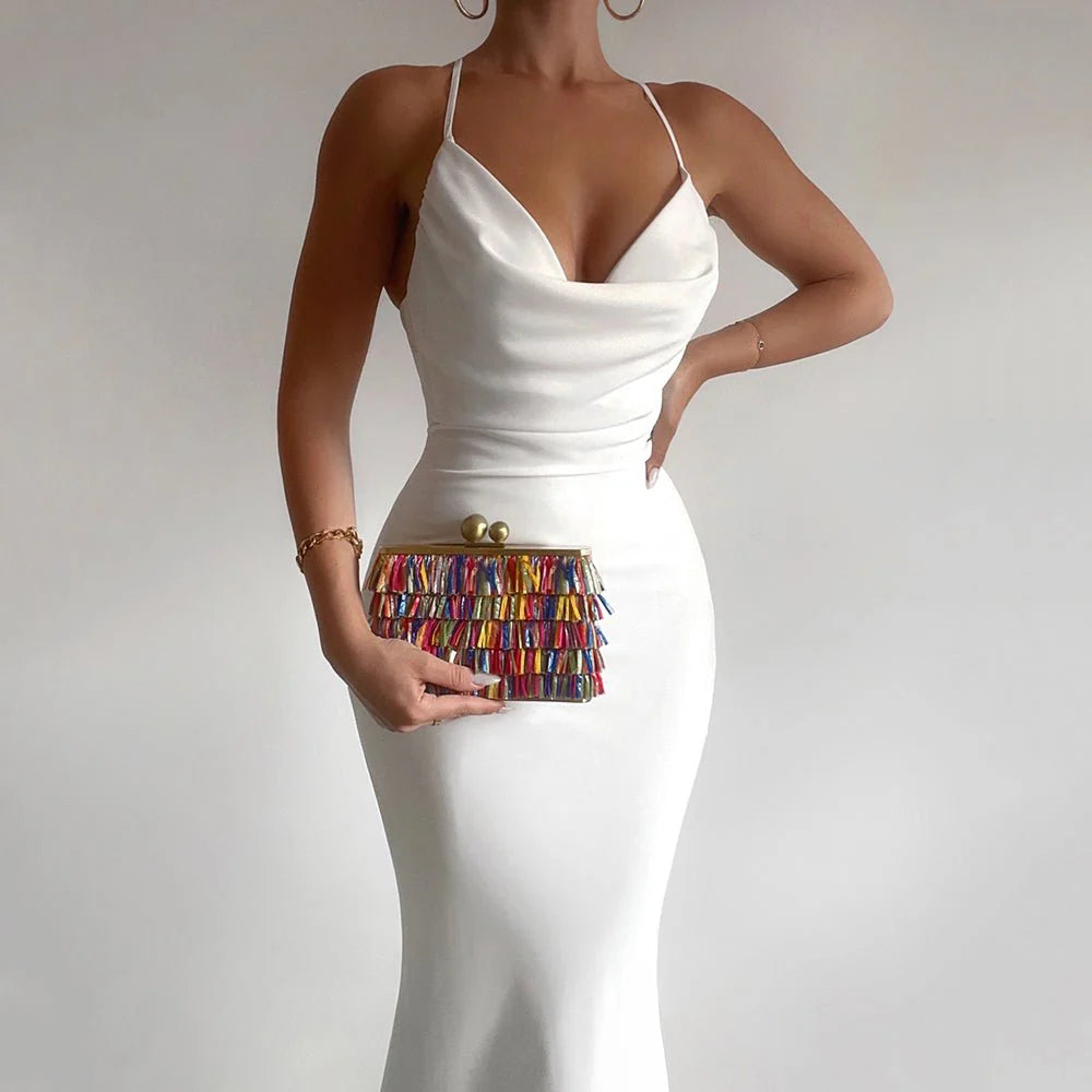 Olga Berg Carlita Carnivale Fringe Clutch