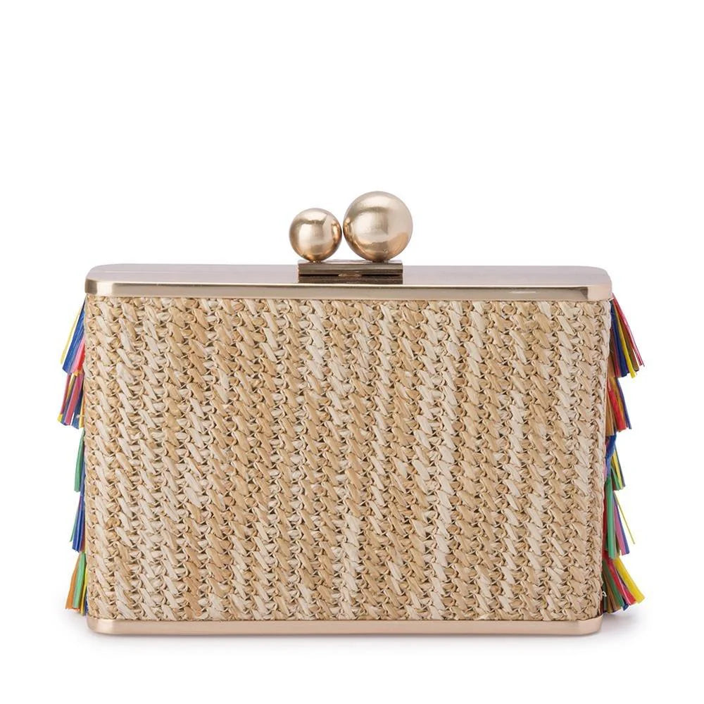 Olga Berg Carlita Carnivale Fringe Clutch