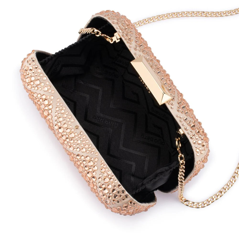 Olga Berg Keren Diamond Hotfix Clutch