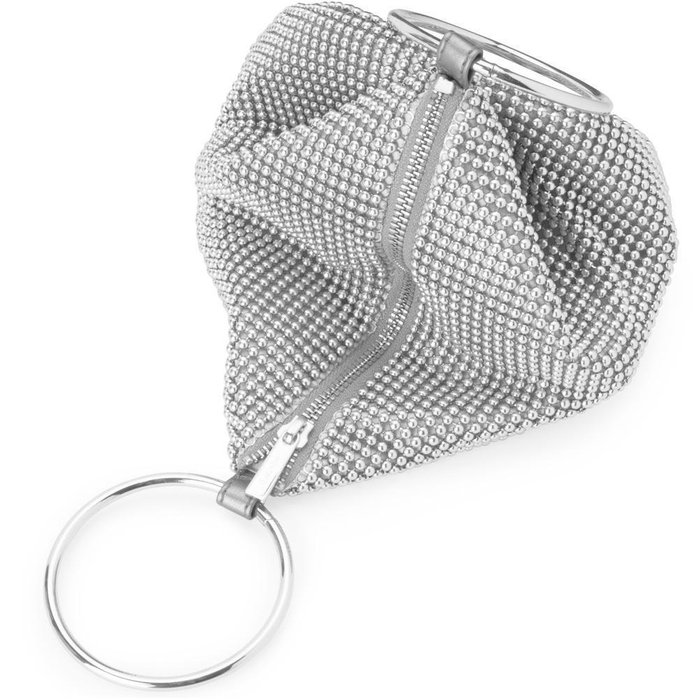 Olga Berg Bianca Ball Mesh Handle Bag