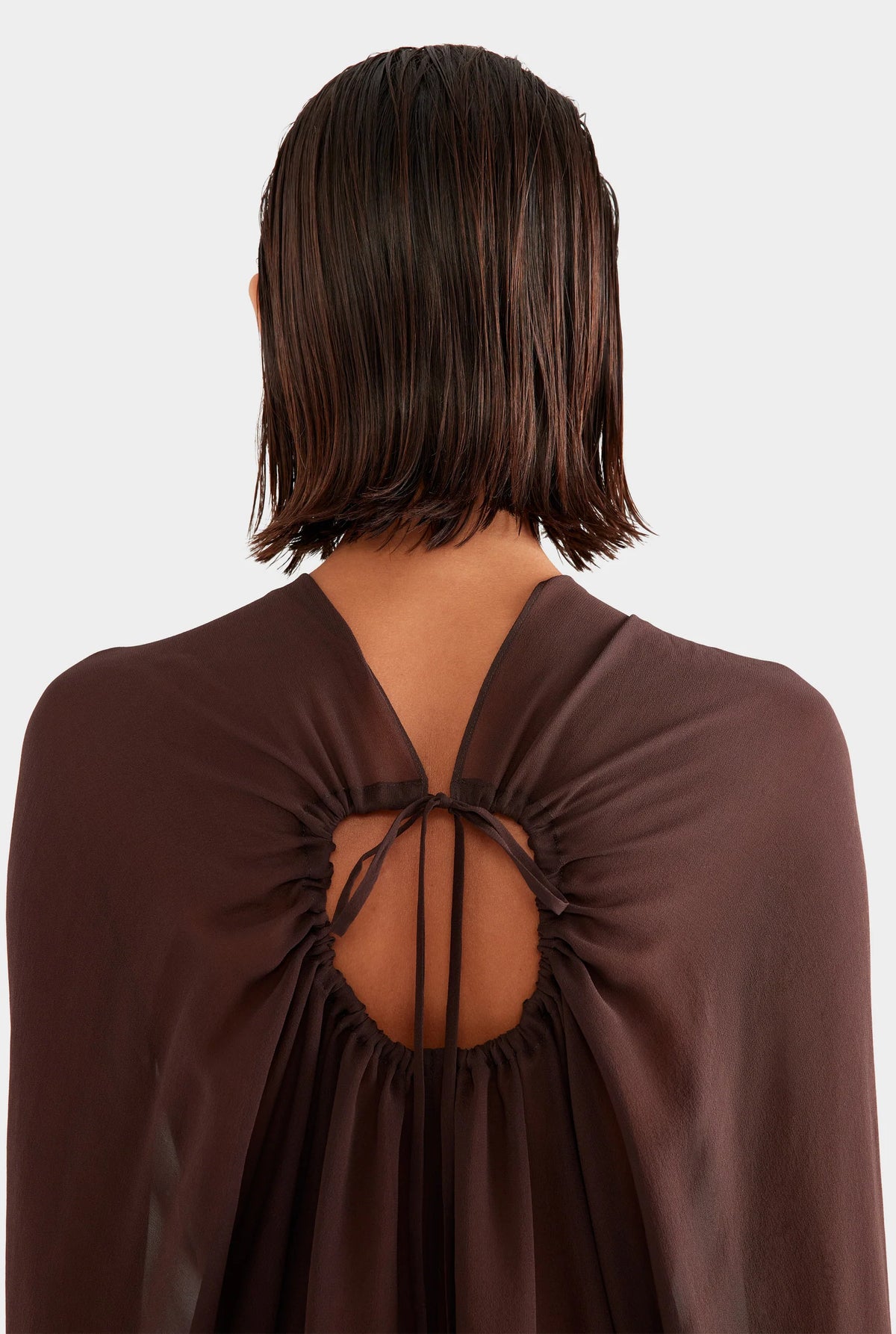 Venroy Twisted Bodice Silk Mini Dress