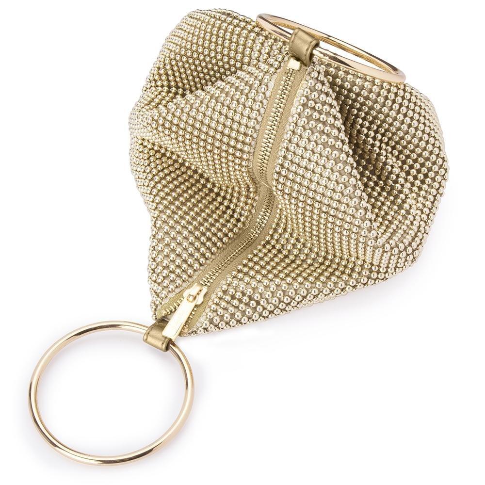 Olga Berg Bianca Ball Mesh Handle Bag