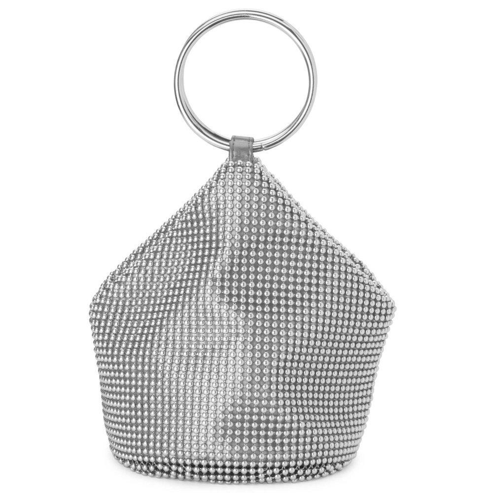 Olga Berg Bianca Ball Mesh Handle Bag
