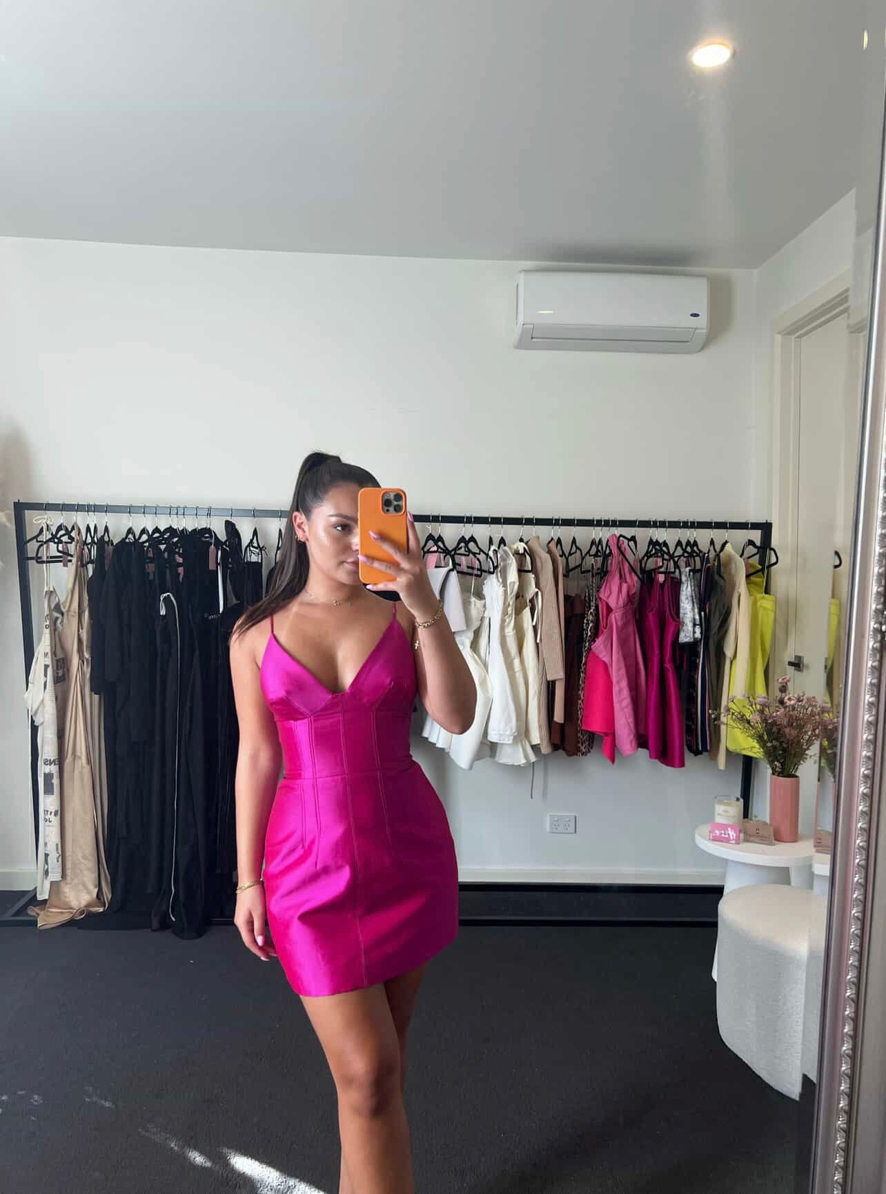 manning cartell ultra fuchsia mini dress Manning Cartell - Ultra Fuscia Mini Dress