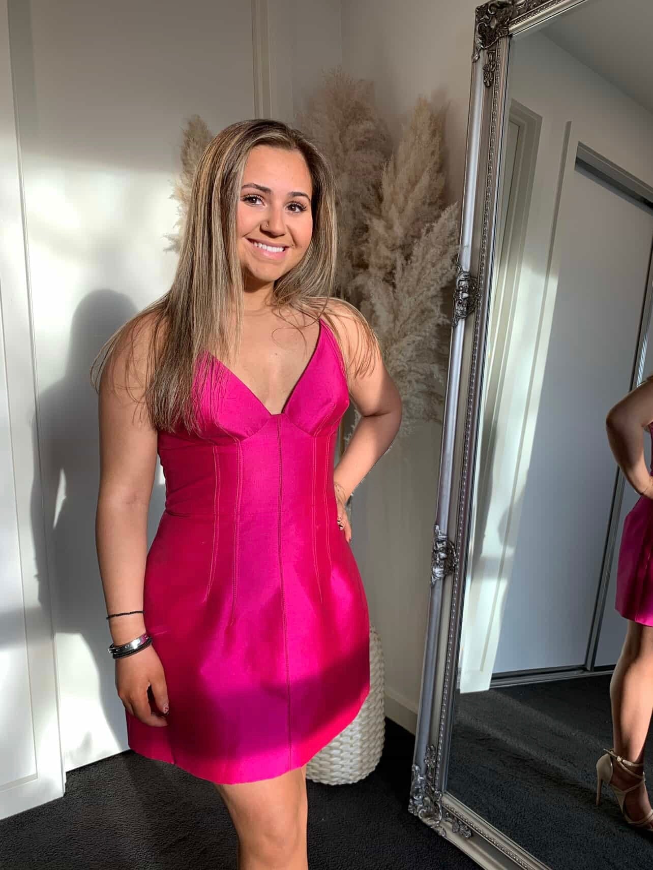 For Sale: Manning Cartell Ultra Fuchsia Mini Dress