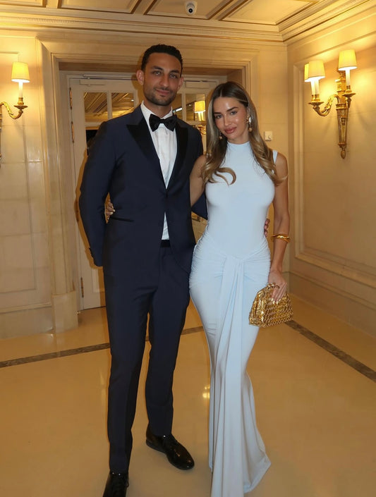 Club London Graziana Powder Blue Maxi Dress