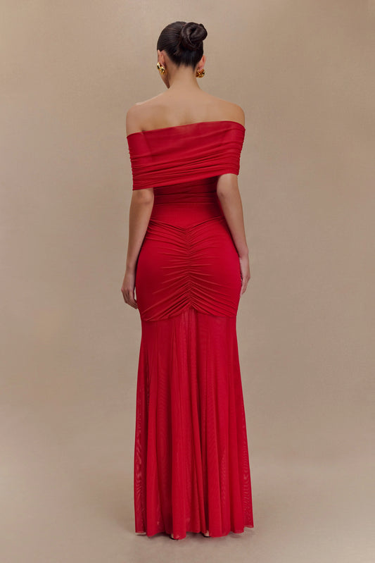 Meshki Caspian Off Shoulder Mesh Dress