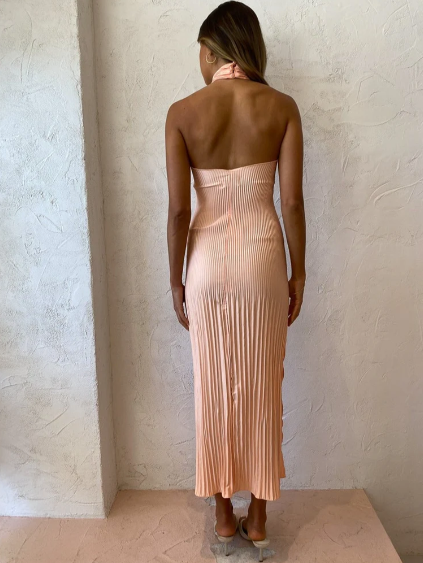 For Sale: Lidee Halter Gown in Sherbet